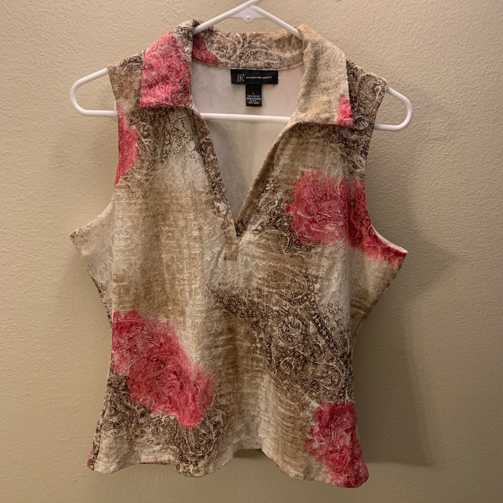 International concepts collared tank top